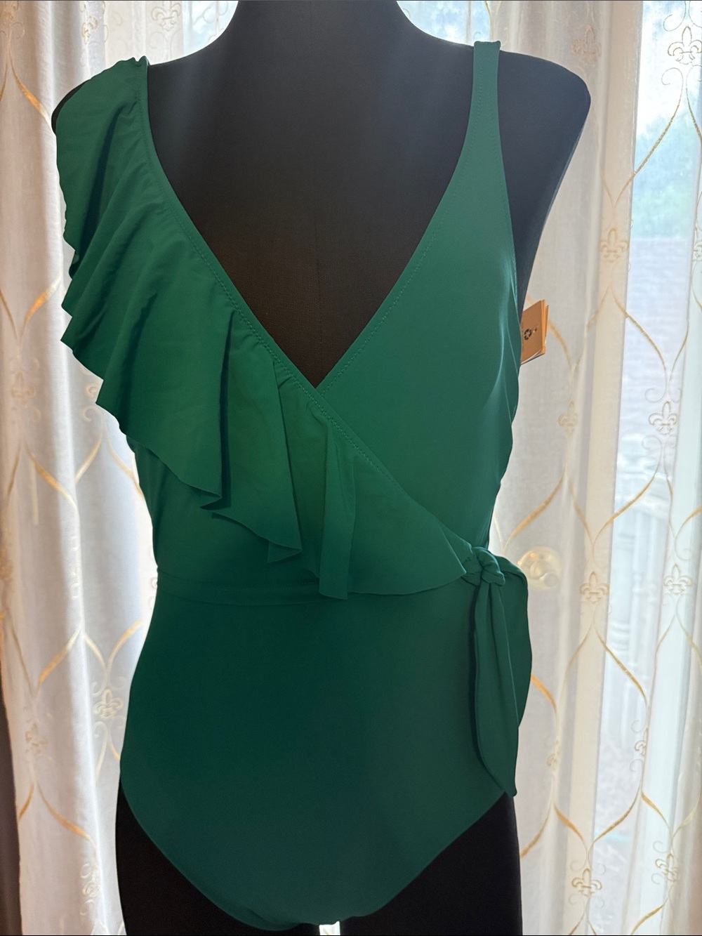 Gottex Jade Ruffle Wrap One-Piece Bodysuit